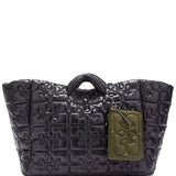 Borsa tote xxl trapuntata in nero Ganni - donna 
