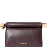 Clutch la pochette rond carre in marrone 