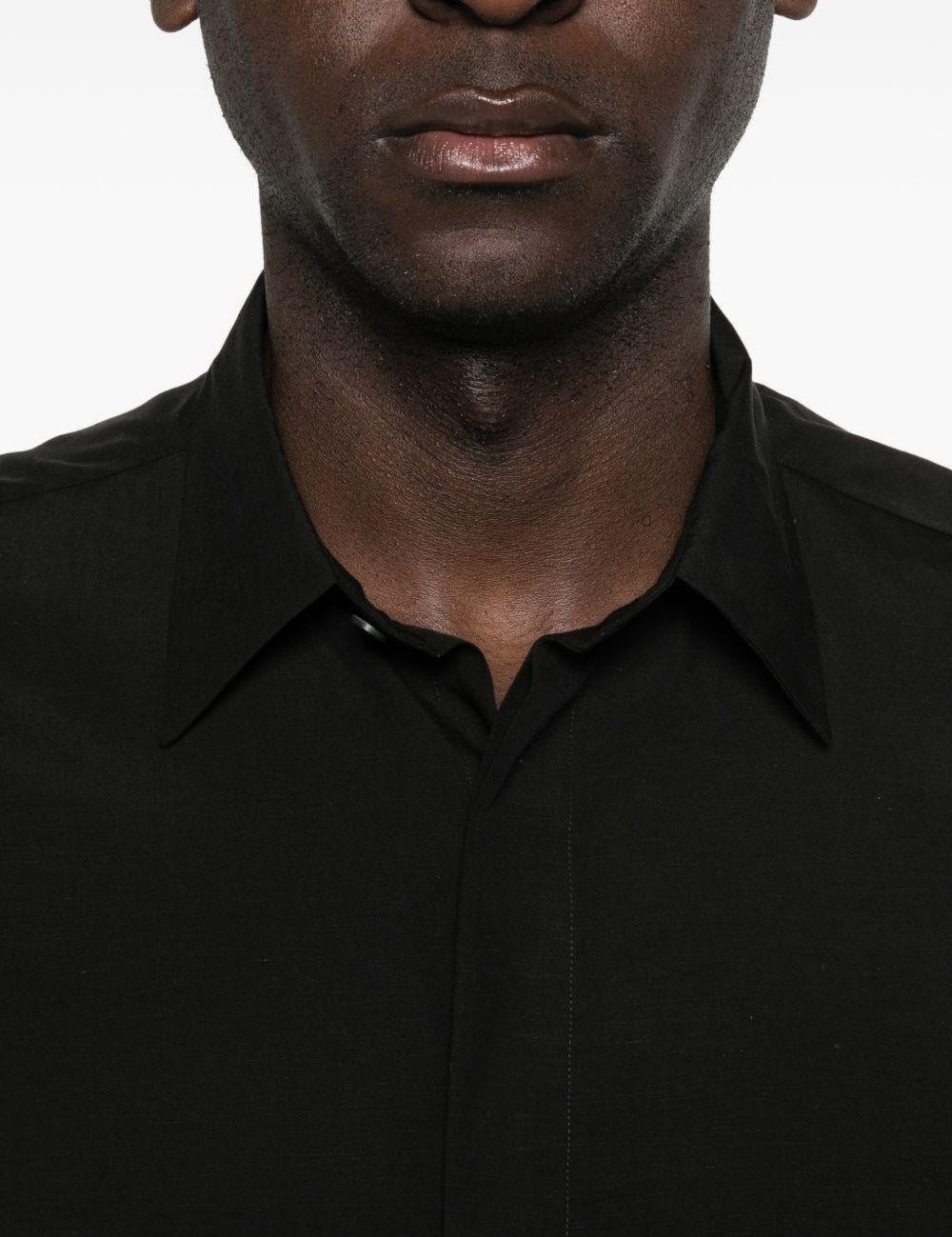 Camicia oversize in nero Lardini - uomo 