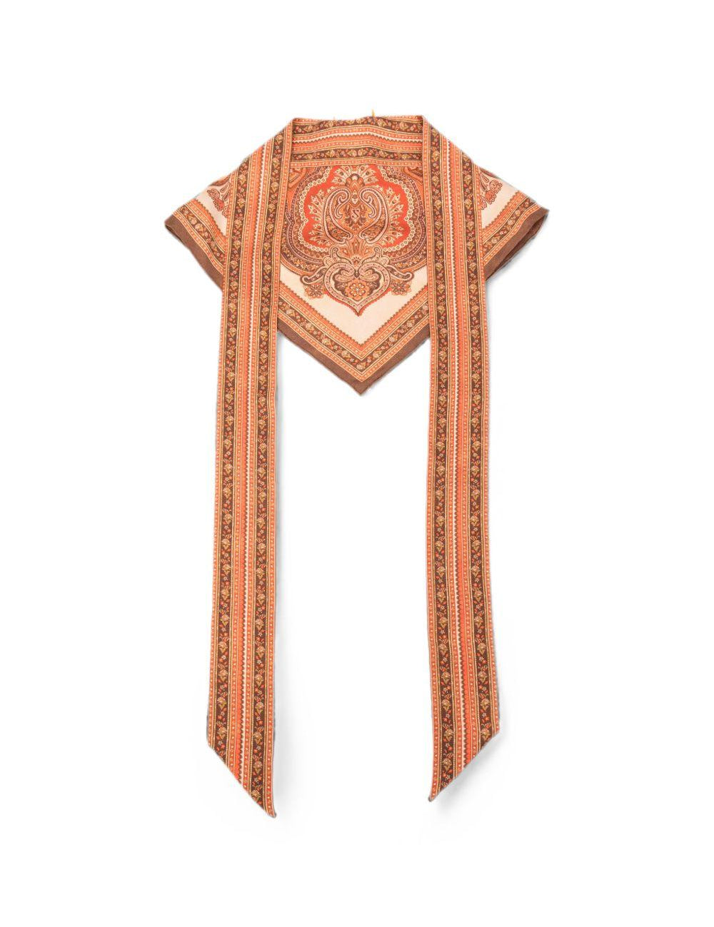Bandana in seta stampata multicolore 