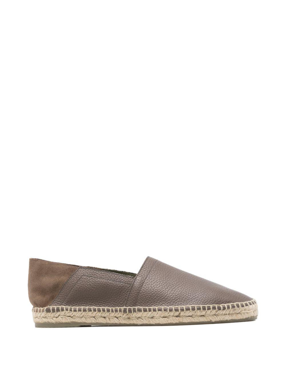 Espadrilles polo in pelle in grigio Castañer - uomo 
