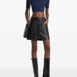 Top con logo in blu Courrèges - donna 