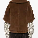Mantella corvino in marrone max mara - donna 