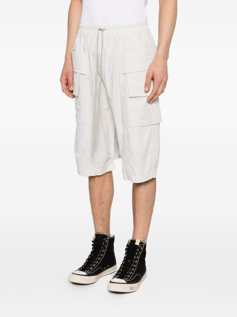 Shorts creatch cargo con coulisse in bianco Rick owens drkshdw - uomo 