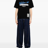 T-shirt a maniche corte in nero Yohji yamamoto - uomo 