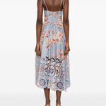 Abito midi Awaken Picnic a fiori in azzurro Zimmermann - donna 