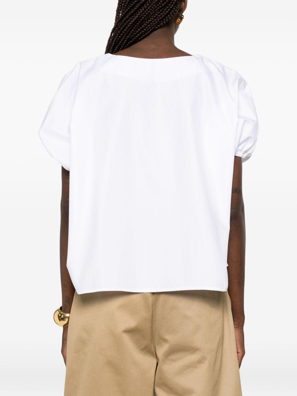 Top con scollo a v in cotone in bianco Batakovic - donna 