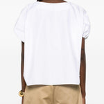 Top con scollo a v in cotone in bianco Batakovic - donna 