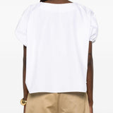 Top con scollo a v in cotone in bianco Batakovic - donna 