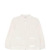 Giacca con zip boucle in avorio Moncler - donna 