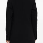 Blazer doppio petto con revers a lancia in nero Victoria beckham - donna 