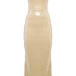 Abito marylin con paillettes in beige Oséree - donna 