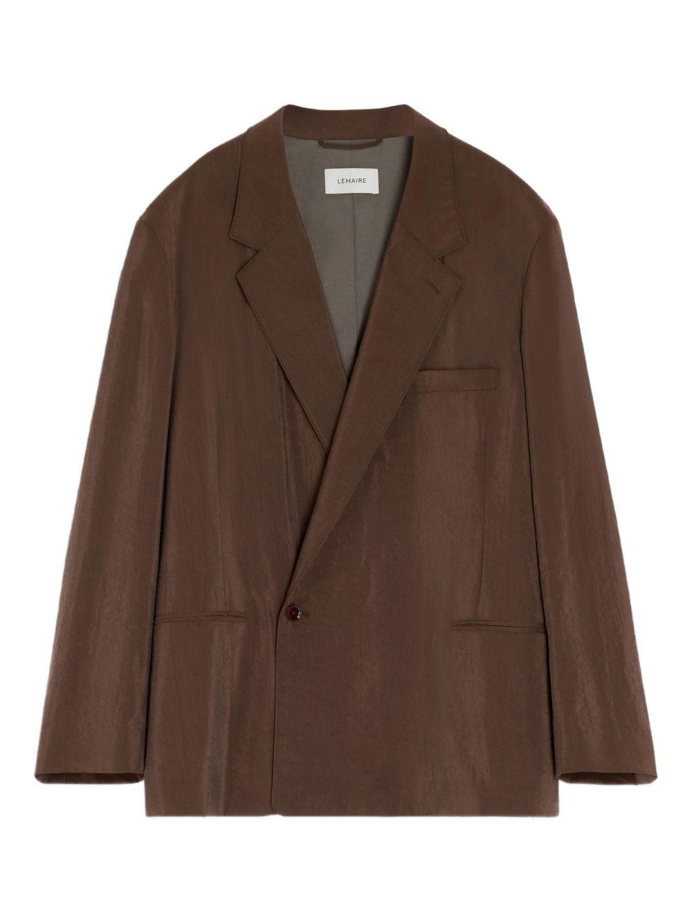 Blazer doppiopetto in marrone Lemaire - uomo 