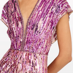 Abito Dusk lungo con paillettes in rosa Jenny packham - donna 
