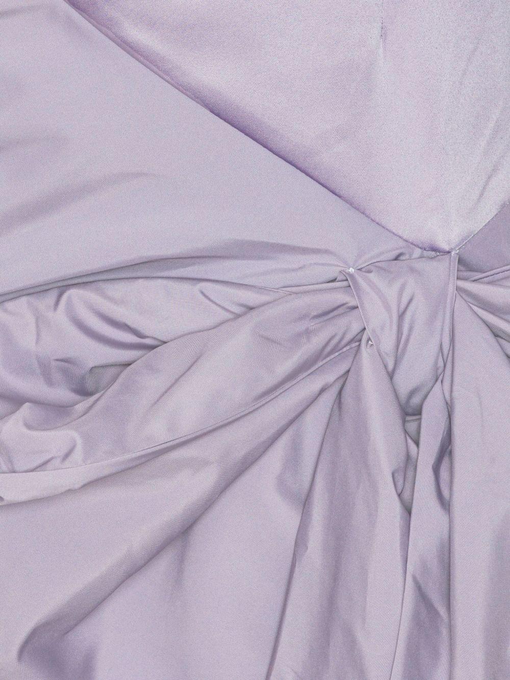 Abito corto con fiocco in viola Rotate - donna 