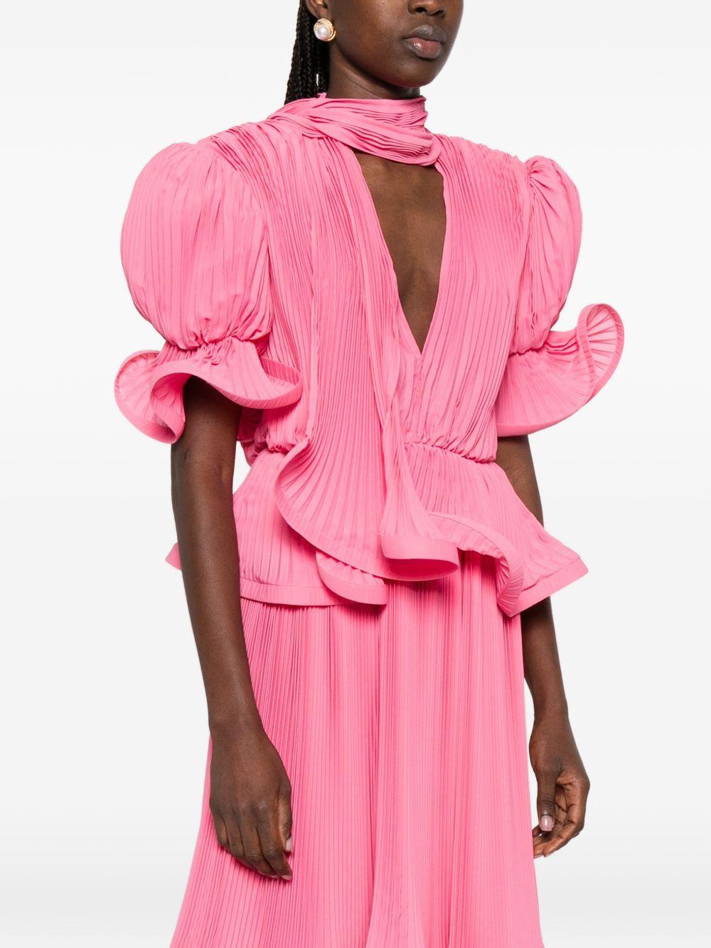 Top con ruches in rosa Rowen rose - donna 