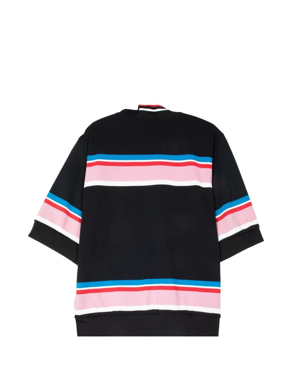 T-shirt a righe in nero Kolor - uomo 