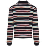 Polo a righe con logo multicolore 