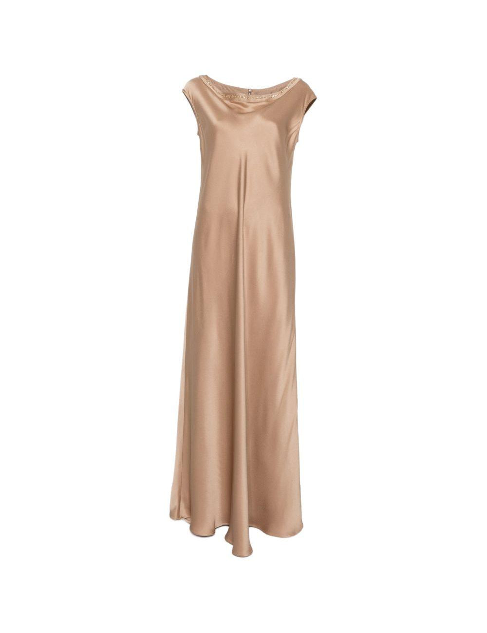 Abito lungo Maxwell decorato con paillettes in beige Antonelli - donna 