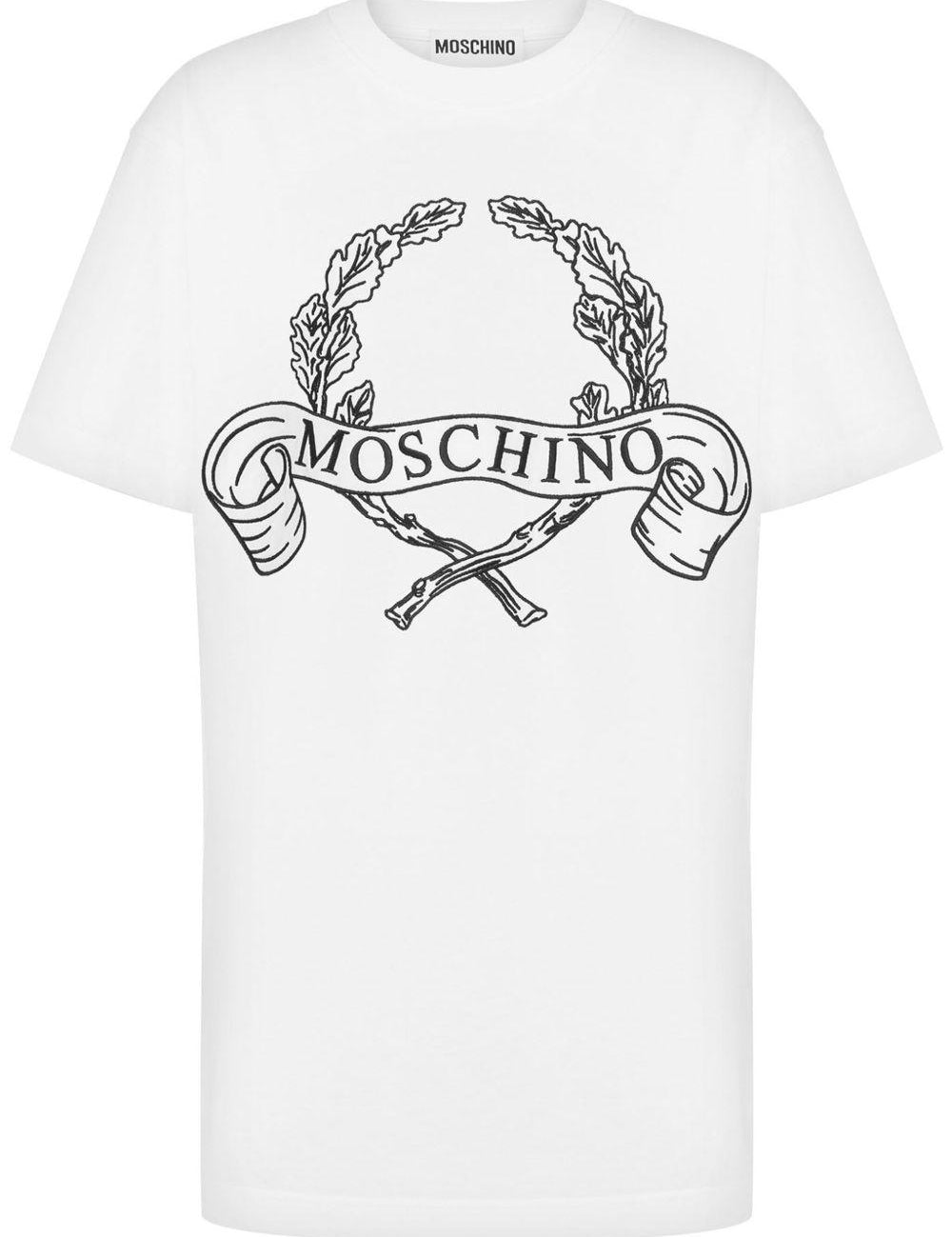 T-shirt con stampa in bianco Moschino - donna 