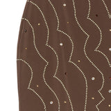 Minigonna con cristalli in marrone Venuja - donna 