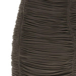 Mini abito monospalla drappeggiato in marrone Magda butrym - donna 