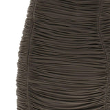 Mini abito monospalla drappeggiato in marrone Magda butrym - donna 