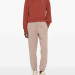 Felpa con logo a maniche lunghe in rosso mattone Adidas by stella mc  cartney - donna 
