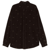 Camicia a coste con ricami  in marrone ERL - uomo 
