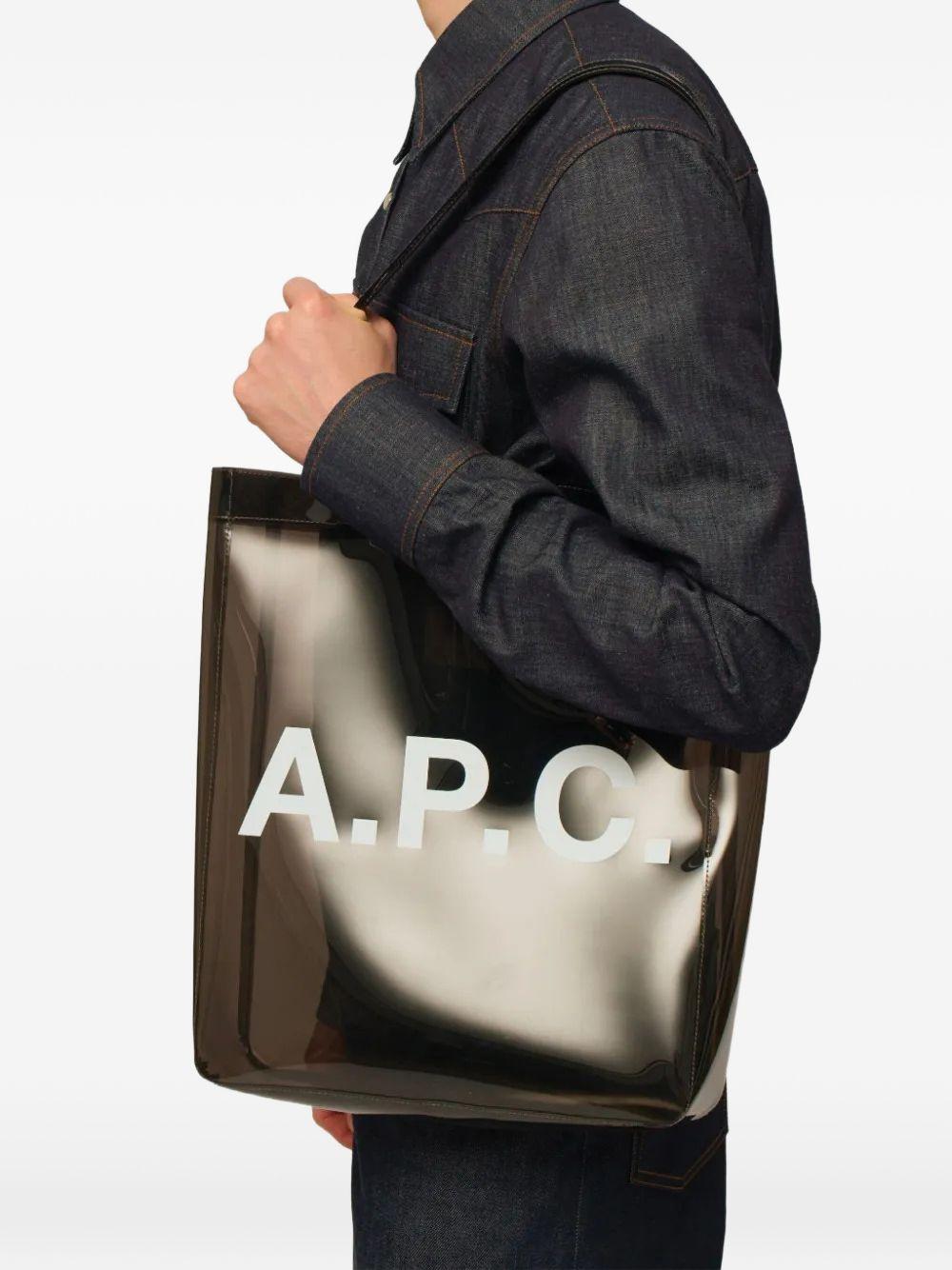 Borsa tote con logo in marrone A.P.C. - donna 