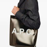 Borsa tote con logo in marrone A.P.C. - donna 