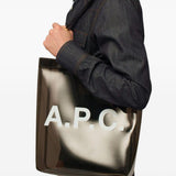 Borsa tote con logo in marrone A.P.C. - donna 