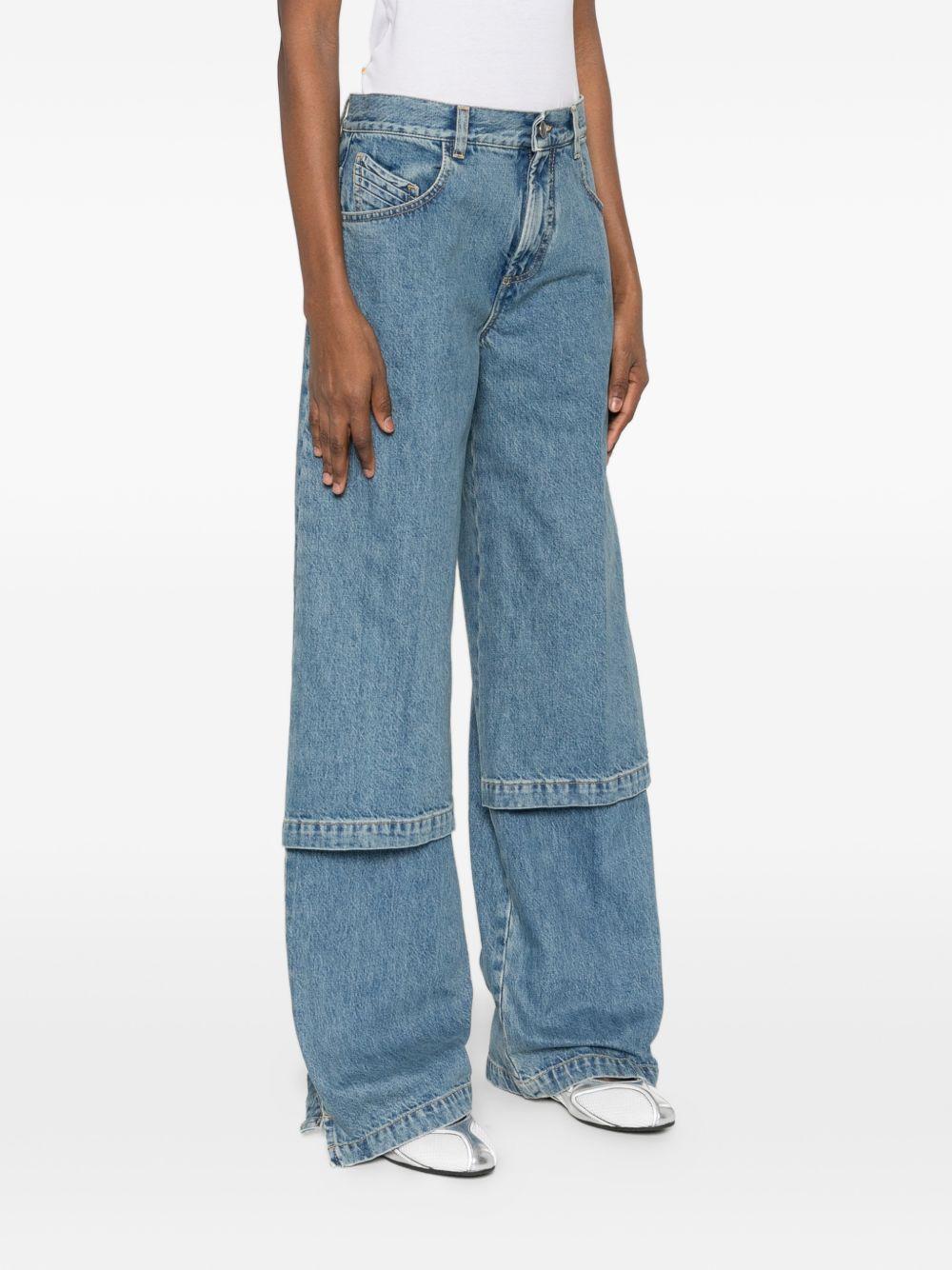 Jeans con design a cinque tasche in blu The attico - donna 