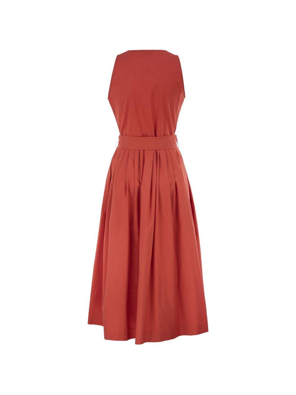 Abito midi con cintura in rosso Antonelli - donna 