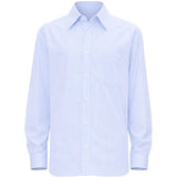 Camicia a righe in cotone con dettaglio tasca in azzurro A.P.C. - uomo 