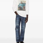 T-shirt a maniche lunghe in bianco Junya watanabe - uomo 