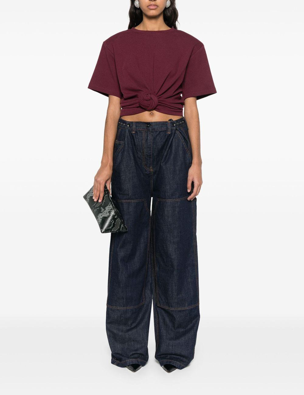 Jeans a gamba larga in blu Magda butrym - donna 