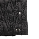 Gilet con cappuccio e design trapuntato geocamo in nero Rick Owens x Moncler - unisex<BR/> 