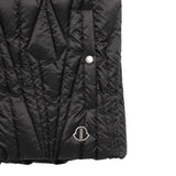 Gilet con cappuccio e design trapuntato geocamo in nero Rick Owens x Moncler - unisex<BR/> 