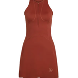 Aboito sportivo con shorts in rosso mattone Adidas by stella MC Cartney - donna 