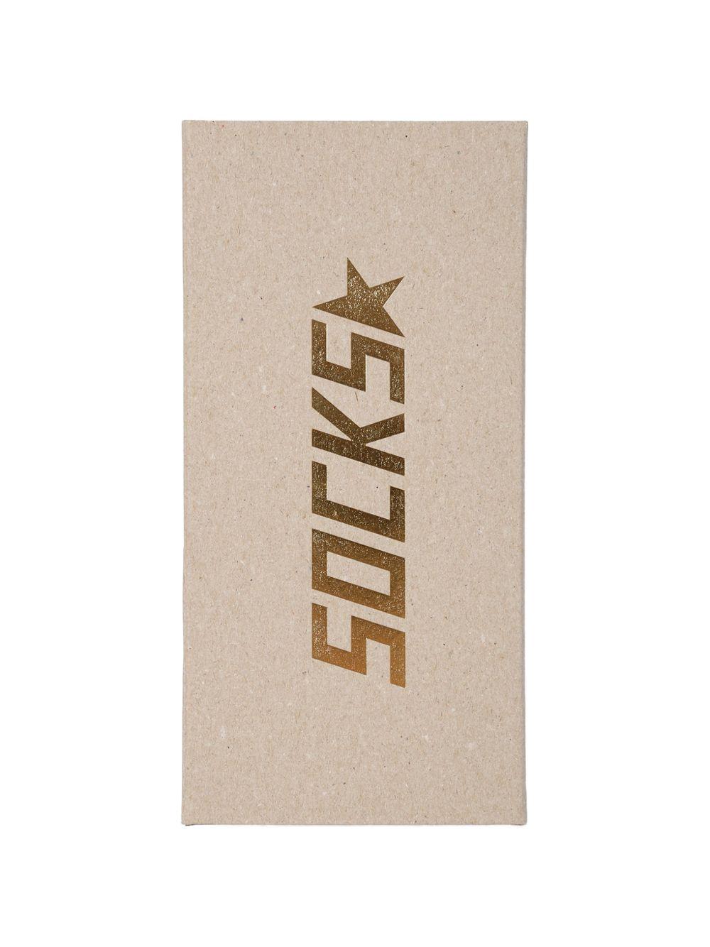 Calzini con logo in beige 