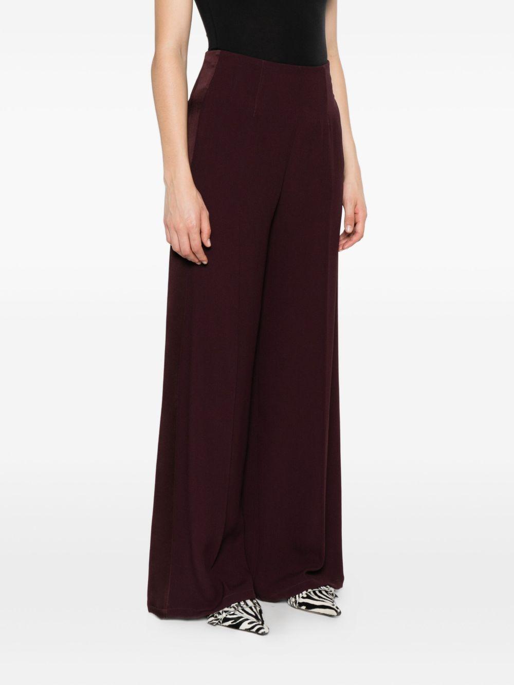 Pantaloni con inserti laterali in bordeaux Forte forte - donna 