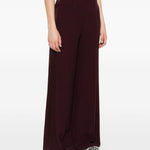 Pantaloni con inserti laterali in bordeaux Forte forte - donna 