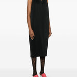 Abito midi plissé in nero Comme Des Garçons Comme Des Garçons - donna 