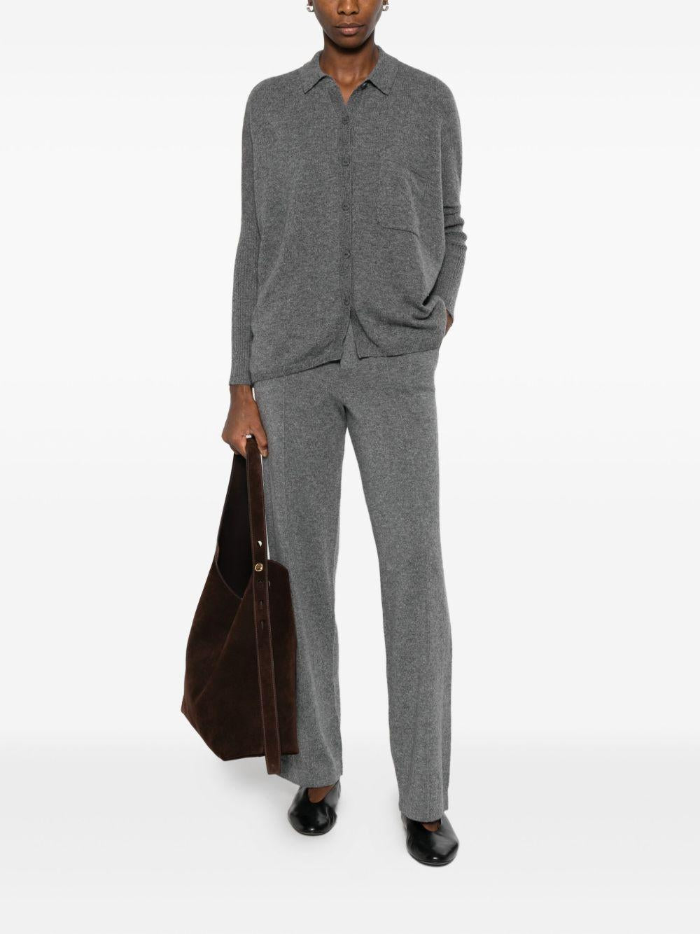 Pantaloni in cashmere in grigio Gotha - donna 