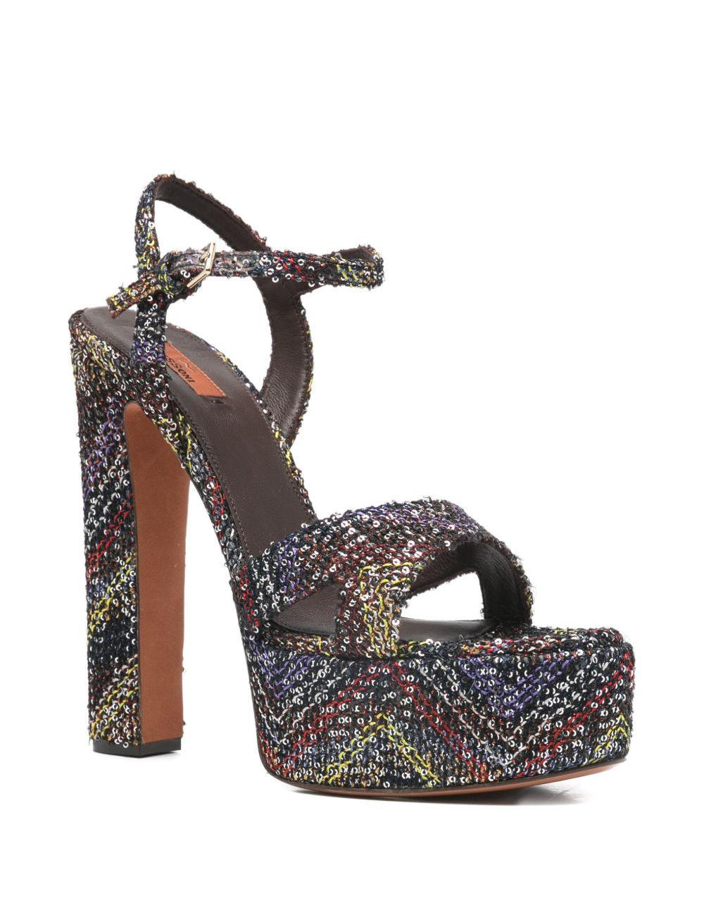 Sandali con tacco alto angela multicolore Missoni - donna 