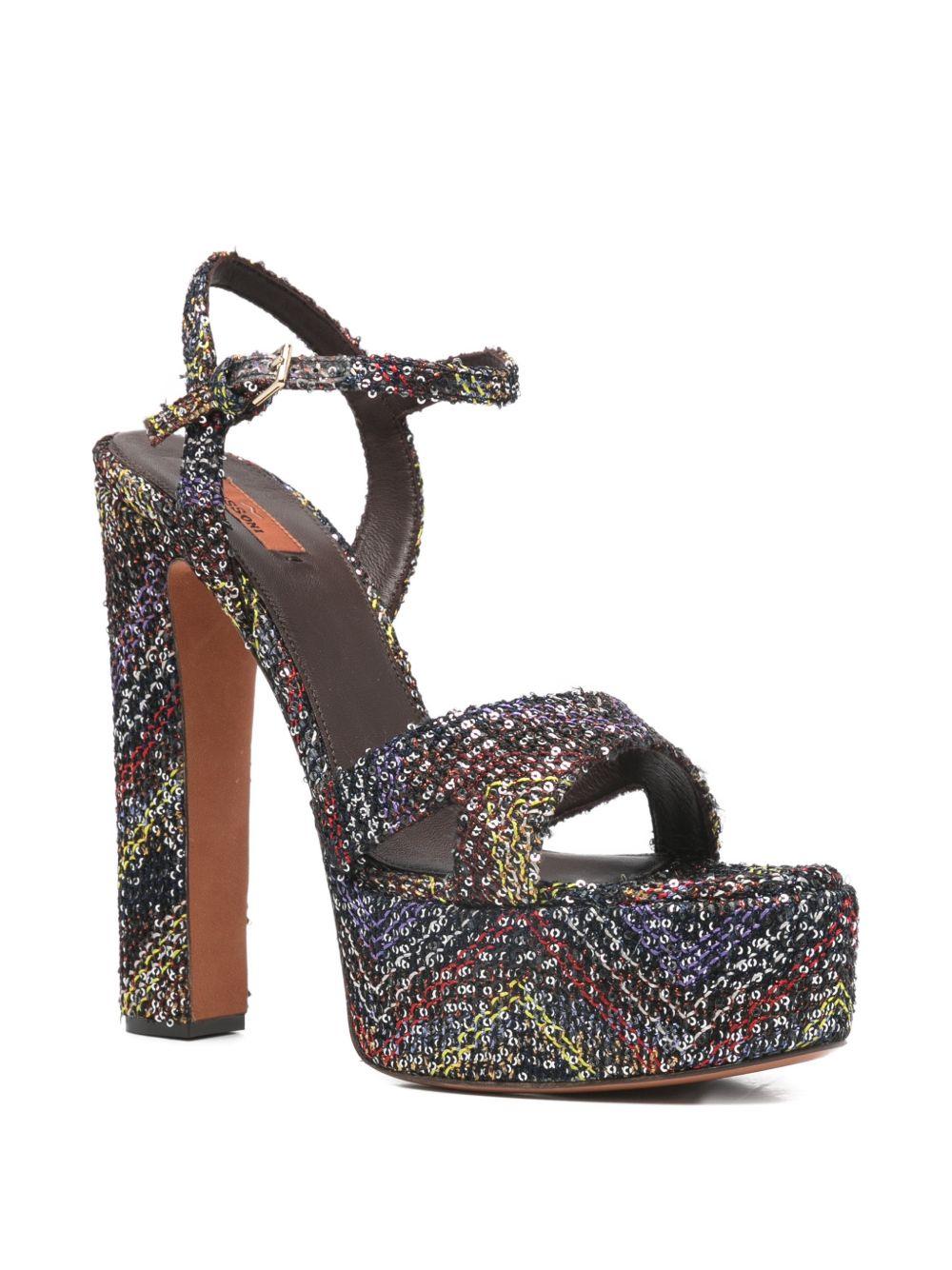 Sandali con tacco alto angela multicolore Missoni - donna 