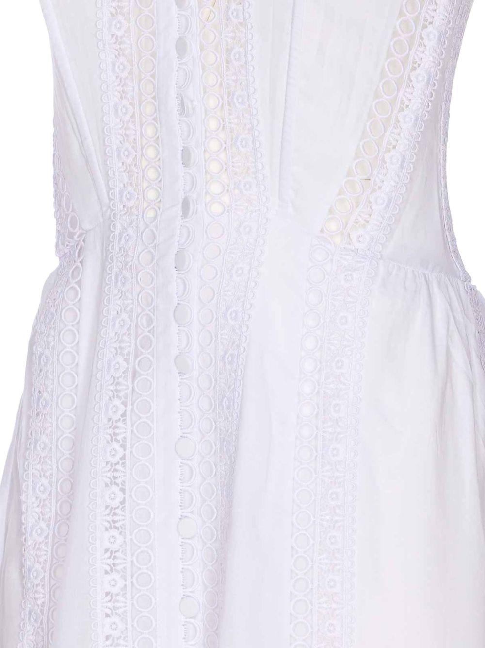 Abito con inserti in pizzo dafelle in bianco Charo ruiz ibiza 1989 - donna 