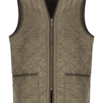 Gilet trapuntato con zip in verde Barbour - uomo 