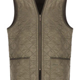 Gilet trapuntato con zip in verde Barbour - uomo 